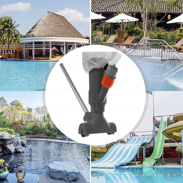 Set de curatare piscina, Zola®, pliabil, maner telescopic 120 cm, conexiune furtun apa, plasa colectare Set de curatare piscina, Zola®, pliabil, maner telescopic 120 cm, conexiune furtun apa, plasa colectare